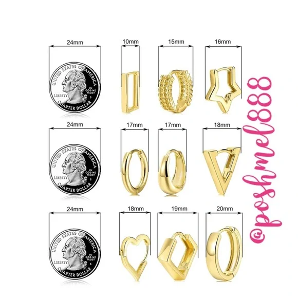 Delicate [GOLD] Minimalist Knobby Huggie Hoop Earrings - Picture 3 of 6